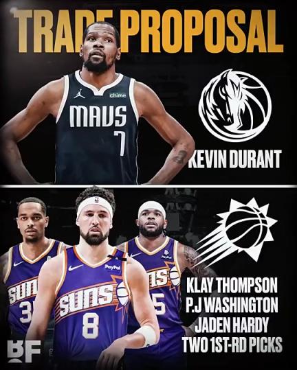 和歐文濃眉組三巨？美媒：獨行俠可用克萊+PJ+哈迪+倆首輪去換KD