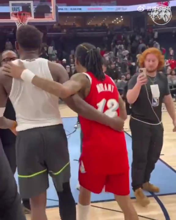 狼王&槍王惺惺相惜！華子賽后與莫蘭特相互致意！